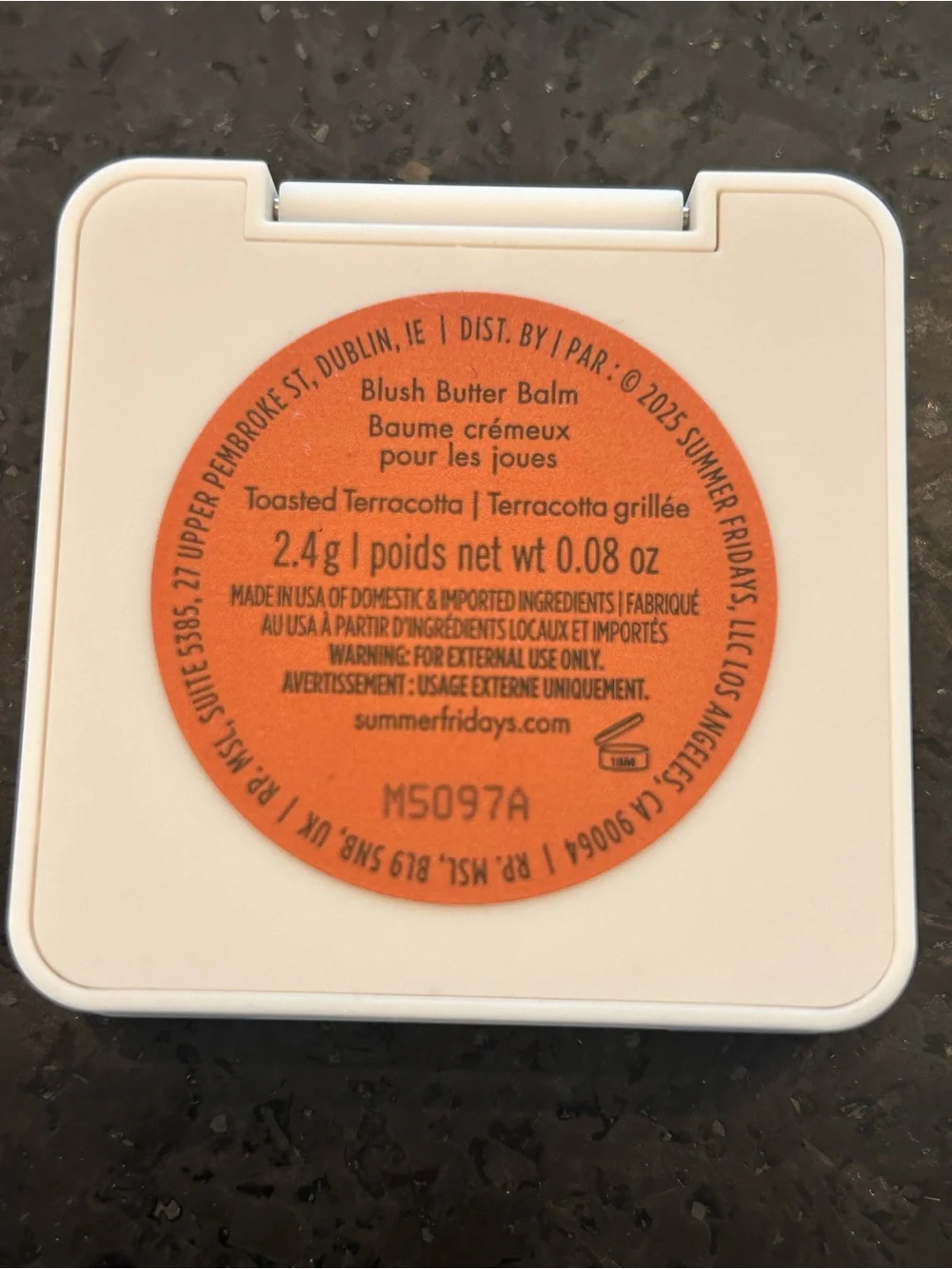 Summer Fridays Blush Butter Balm in Baume Toasted Terracotta